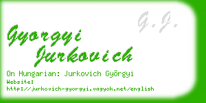 gyorgyi jurkovich business card