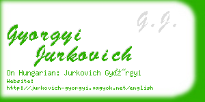 gyorgyi jurkovich business card